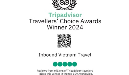 Inbound Vietnam Travel receives the Traveller’s Choice 2024 award from TripAdvisor